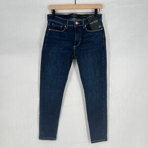 Banana Republic Ankle Skinny Jeans Womens 27 Petite Blue Denim Cotton Mid Rise